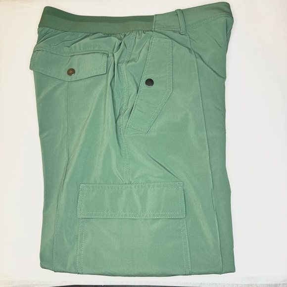 Athleta Venice High Rise Wide Leg Cargo Pants Green Size 8 - Picture 10 of 12